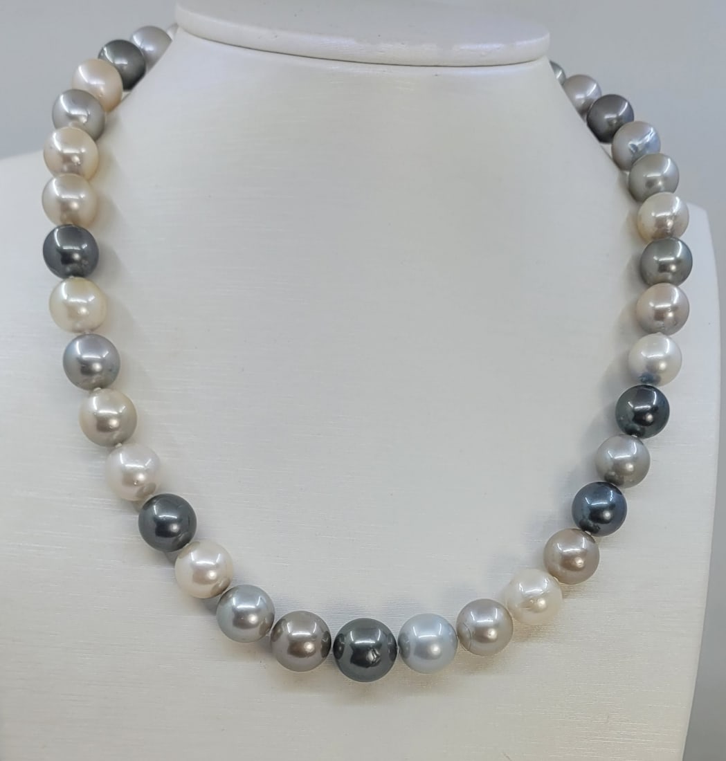 Necklace PSL Certified Tahitian Pearls - 10.0x12.2mm - 3