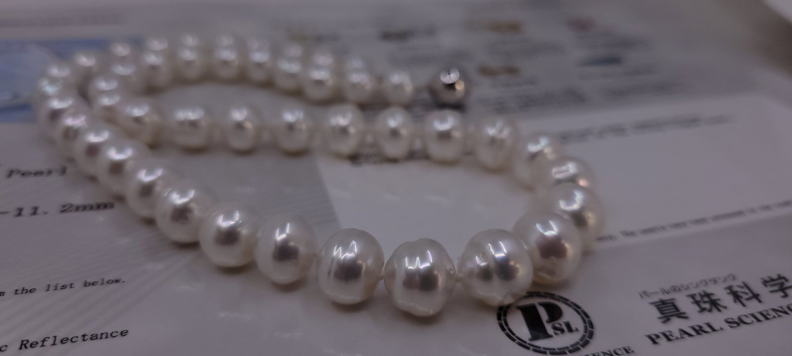 Necklace PSL Certified Australian South Sea Pearls - 9.0x11.2mm - 13