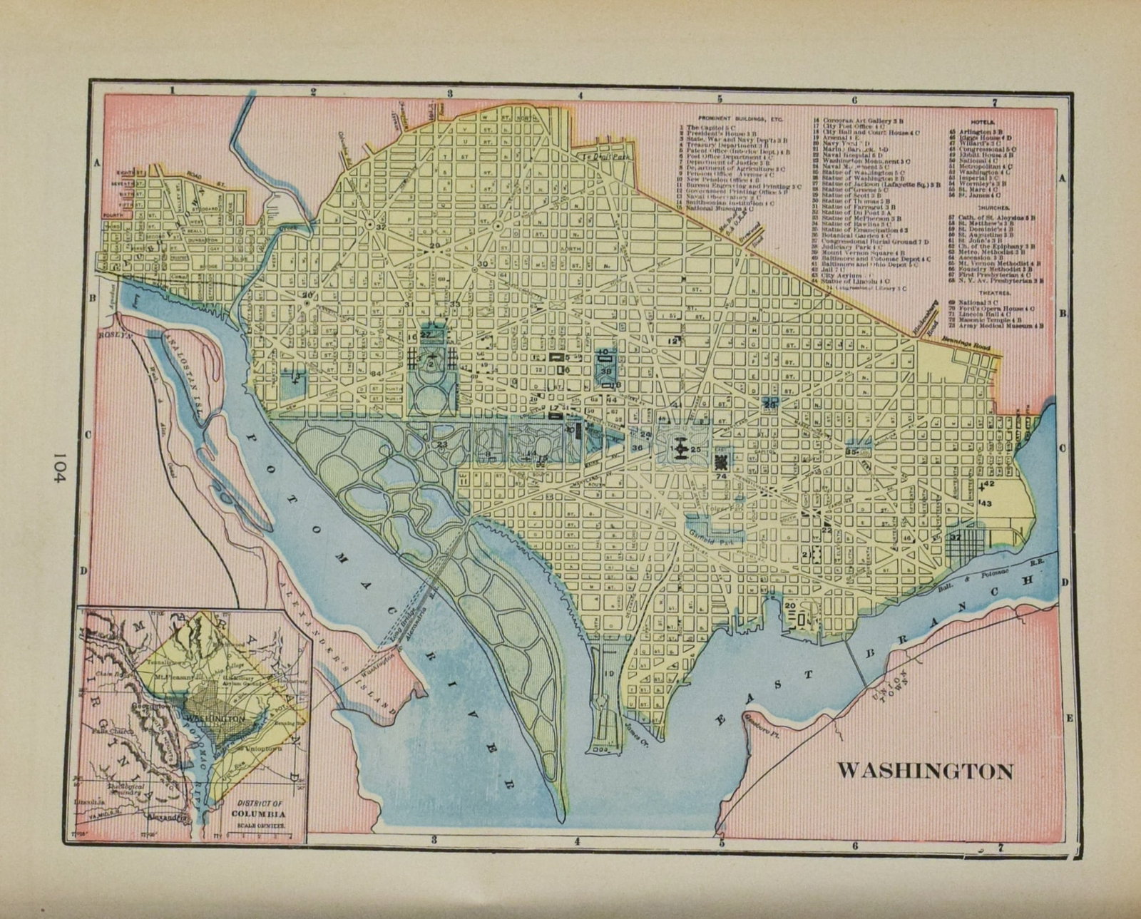 1902 Cram Map of New York City [verso] Washington DC [verso] Baltimore -- New York [verso] - 2