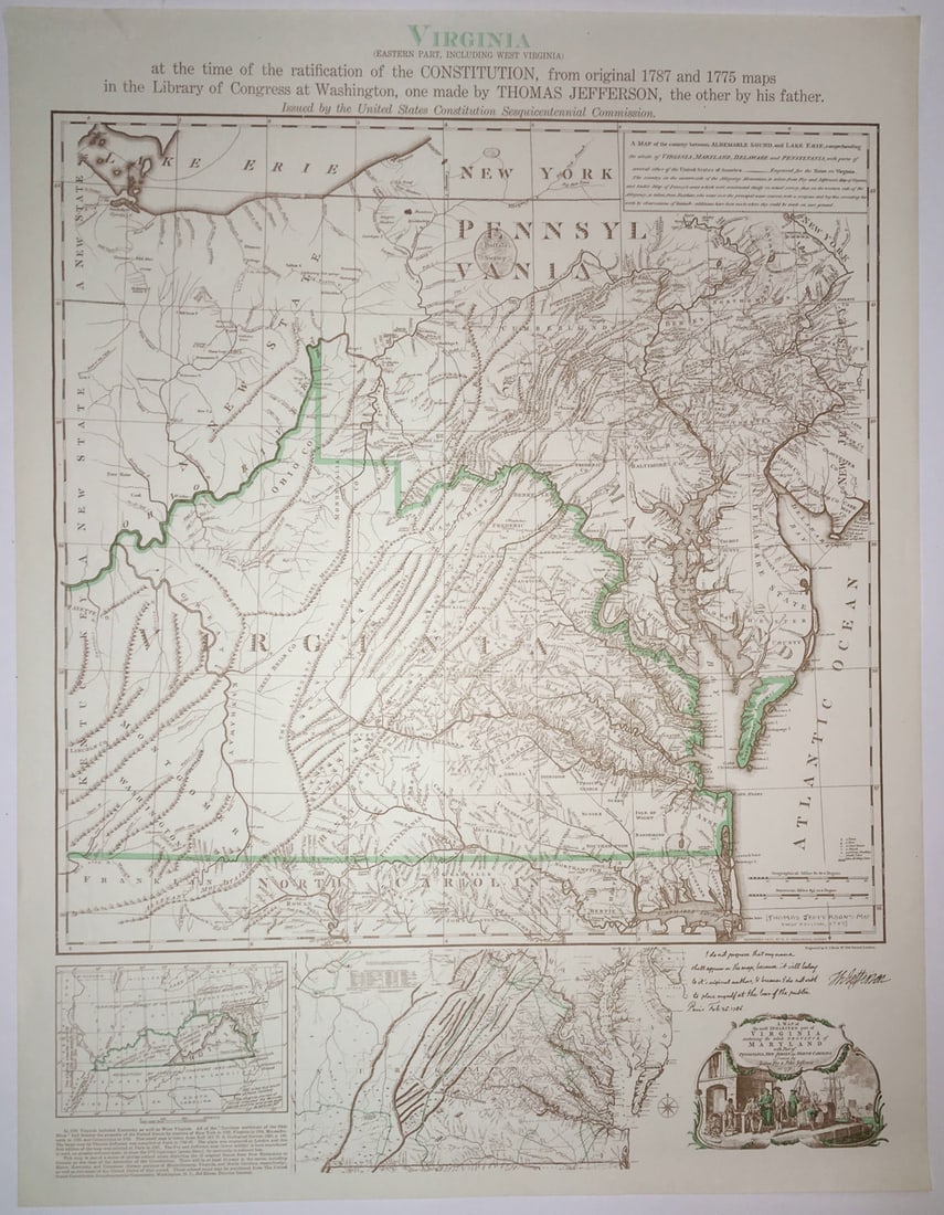 Virginia (Eastern Part, including: Publication Date:1937-1939Title:Virginia (Eastern Part, includingCartographer:Joshua Fry, Peter JeffersonPublisher:U.S. Constitution Sesquicentennial Commission, U.S.; G. S.Brief Description:from