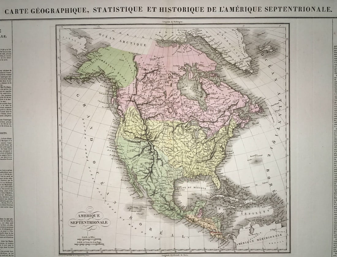 Carte Geographique, Statistique Et Historique De L'amerique Septentrionale - 2