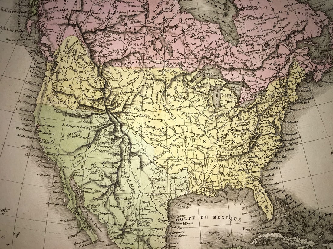 Carte Geographique, Statistique Et Historique De L'amerique Septentrionale - 3