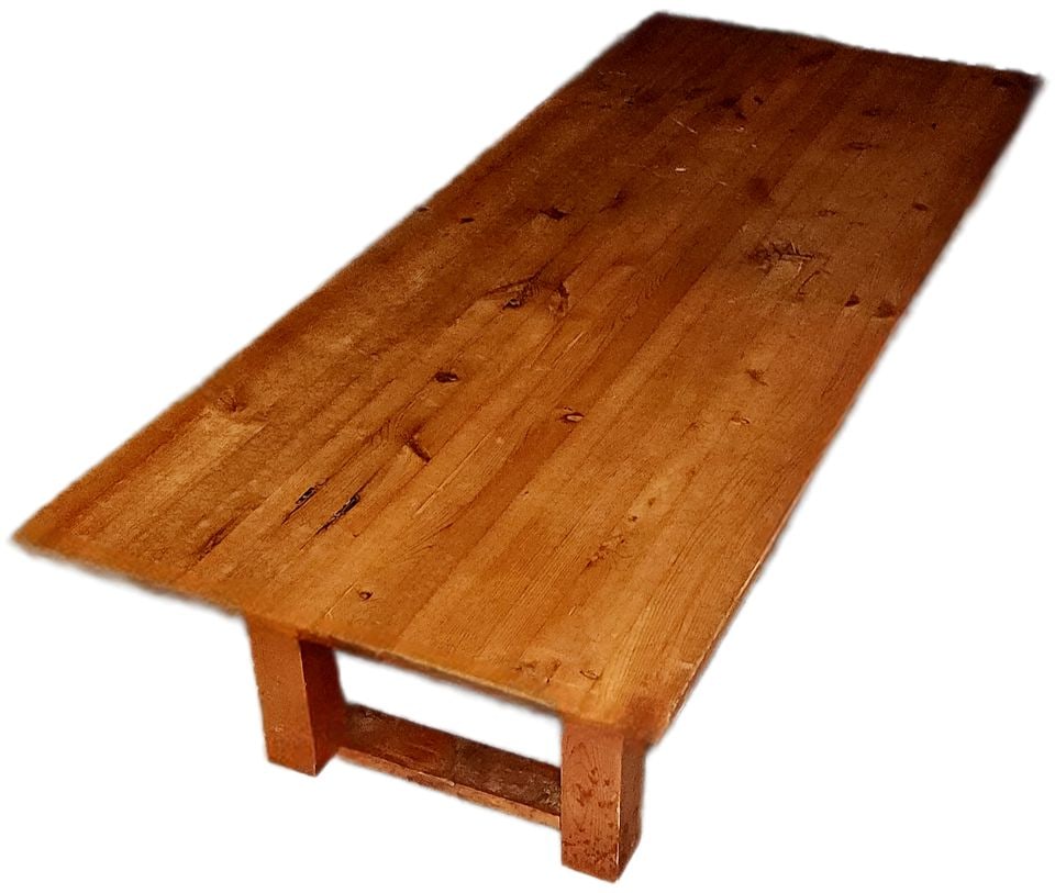 Vintage rustic 48x24 handmade wood coffee table. Perfect for any country or modern farmhouse decor. (1 of 2)
