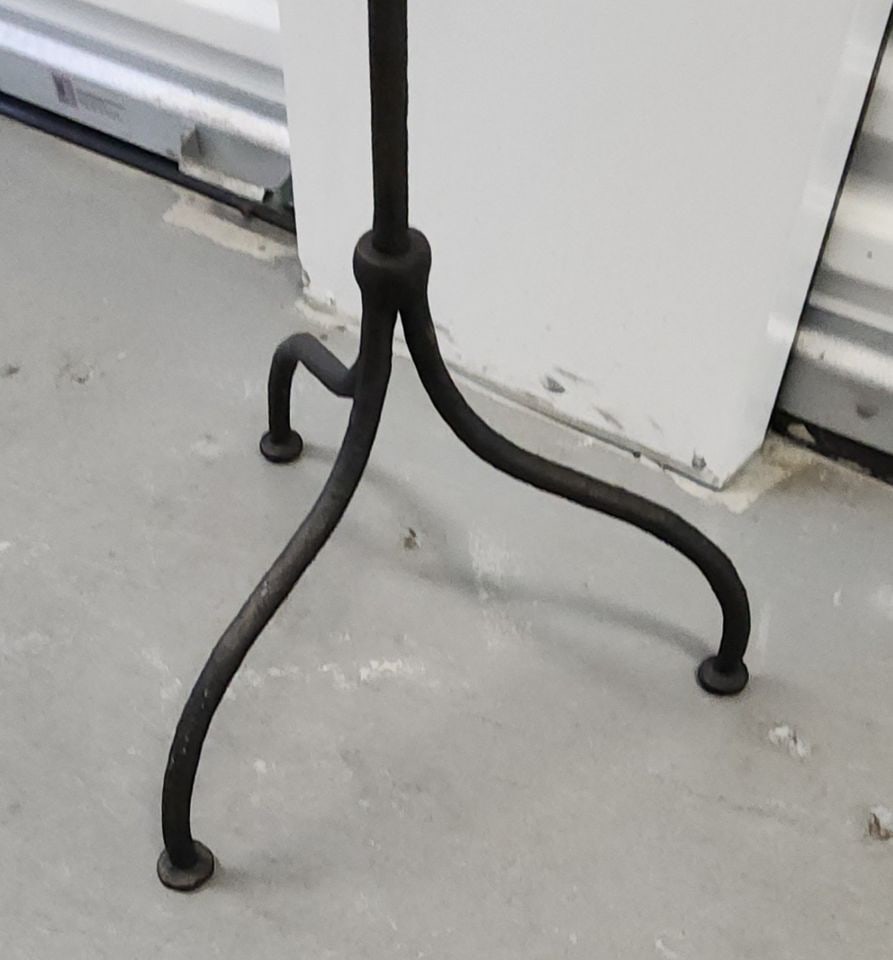 Vintage great looking black metal sculptural coat rack - 3