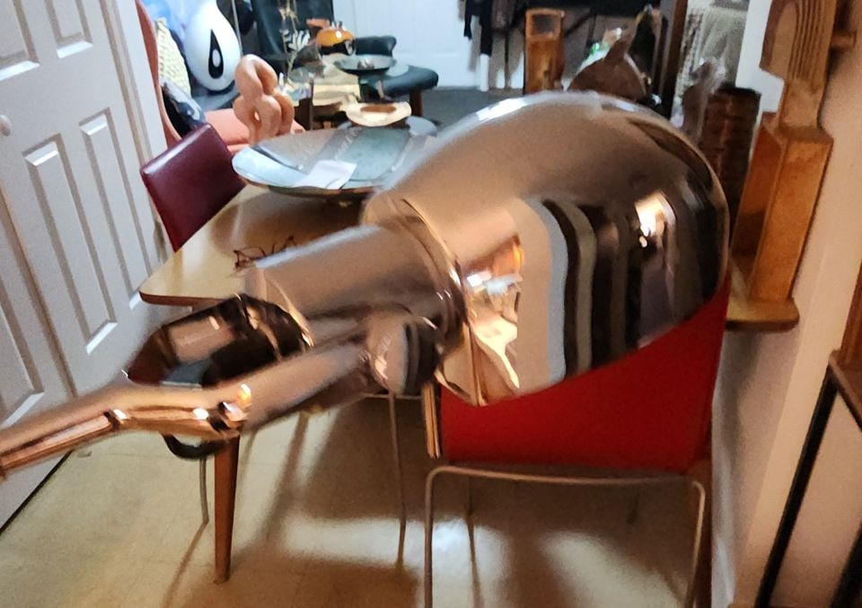 Vintage Ralph Lauren Chromed Steel Modern Design Ajustable Desk Lamp. Circa Early 1990s - 6