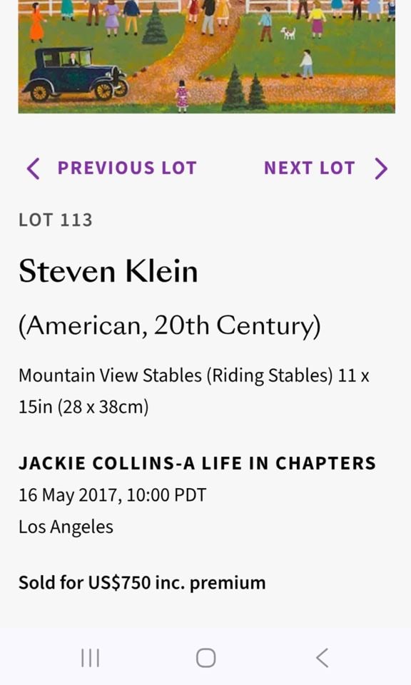 Steven Klein, vintage Ltd. Edition primitive style folk art print Summer Hayride under glass - 7