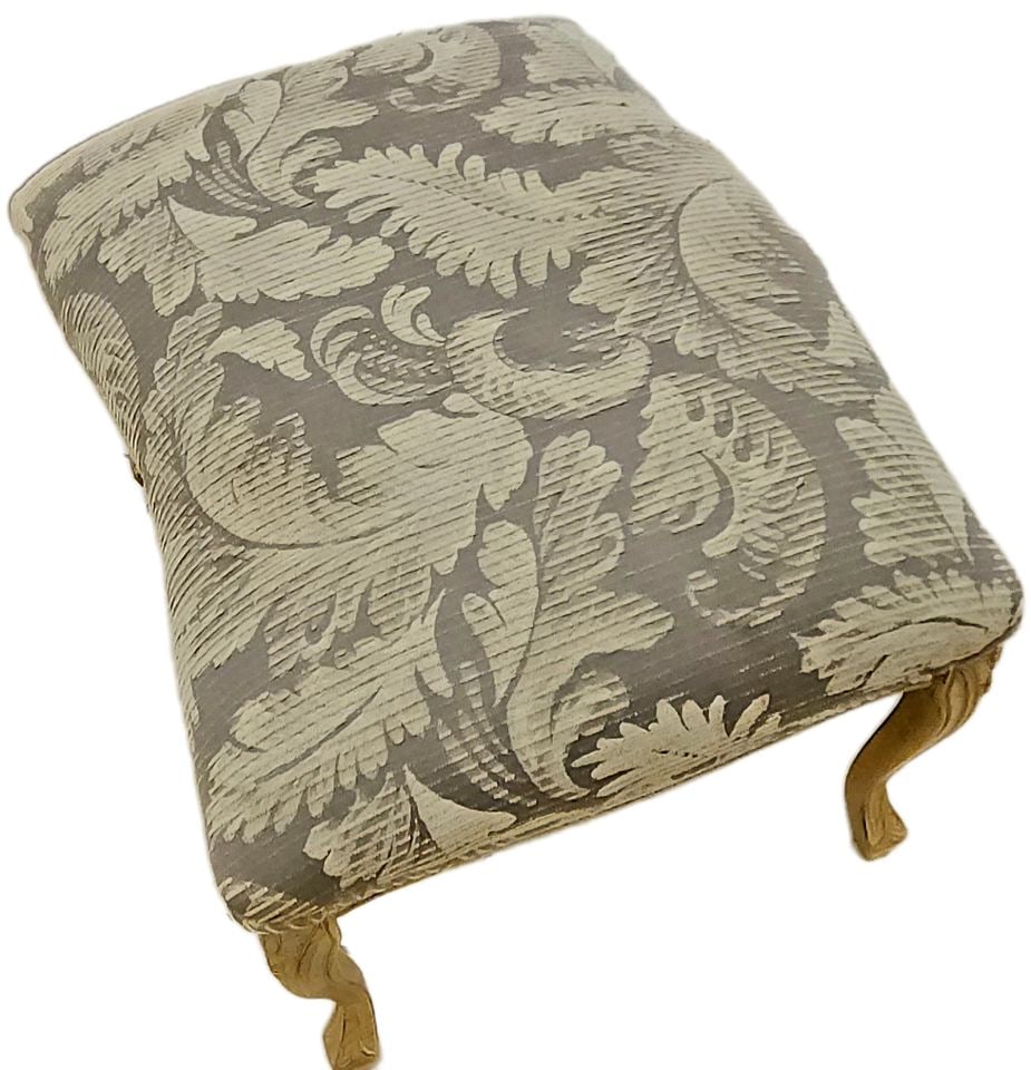 From Italy.. Rare Antique or Vintage Louis XV Style Armchair & Ottoman Set - 6