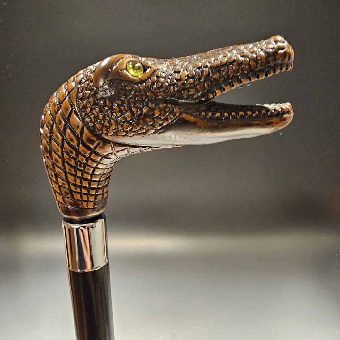 36" Gator Head Walking Stick Cane - 7