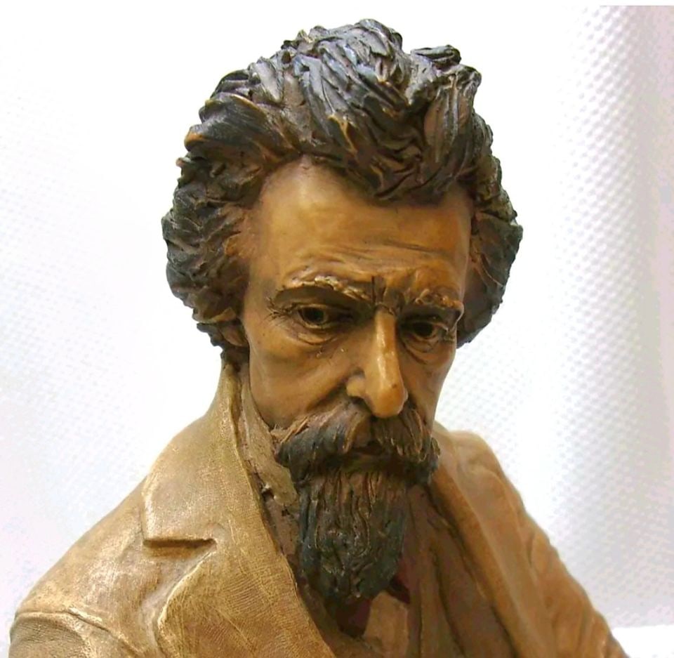Collectible ceramic sculpture by Tom Clark of Mathew Brady famous Civil War photographer. Circa 1991 - 2