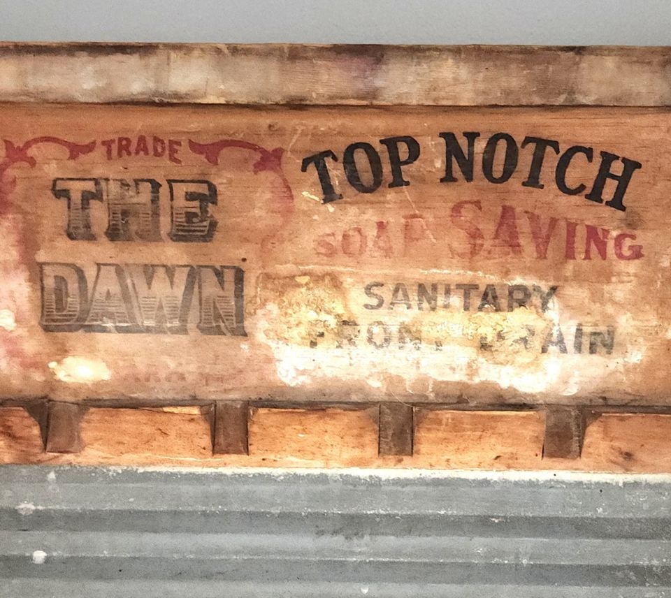 Original laundry tech. Antique washboard "The Dawn" by National Washboard Co. board company - 4