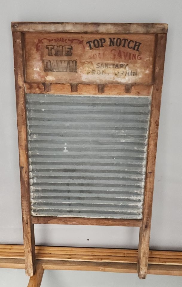 Original laundry tech. Antique washboard "The Dawn" by National Washboard Co. board company - 5
