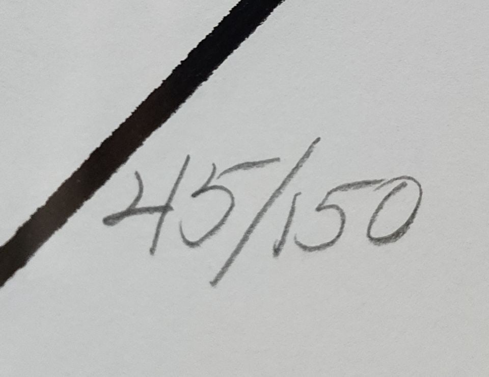 Honda, Ltd Edition postmodern calligraphic abstract lithograph by this top Japanese artist. 45/150 - 7