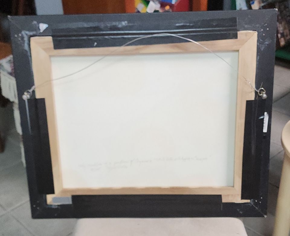 M.S. Gates signed oil painting with image from Cezanne's 1899 work "Life with Apples and Oranges" - 3