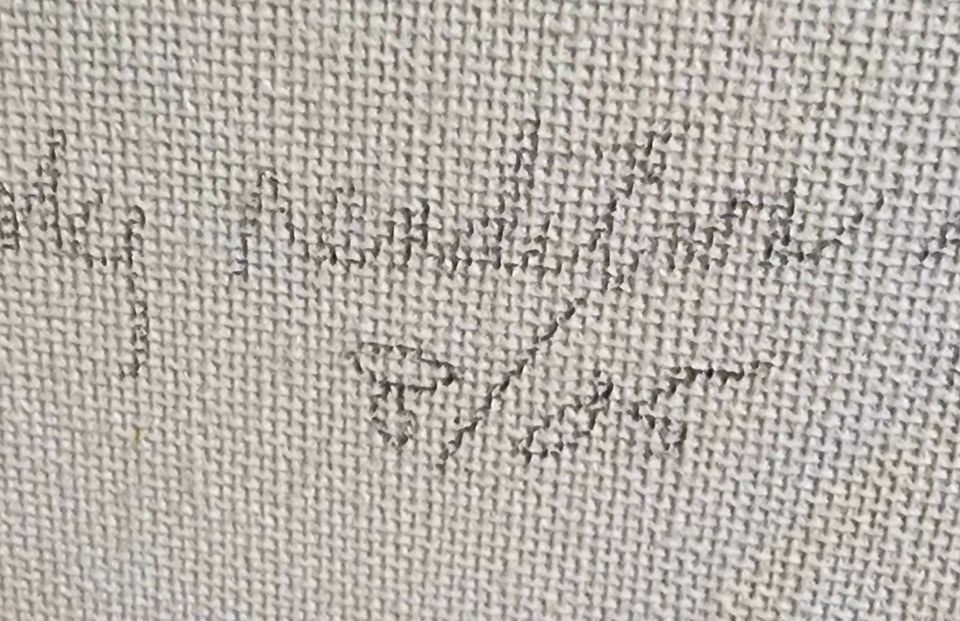 M.S. Gates signed oil painting with image from Cezanne's 1899 work "Life with Apples and Oranges" - 4