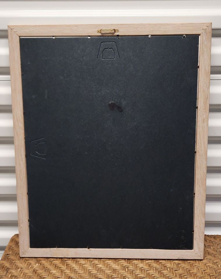 Vintage original signed watercolor of wildflowers... on paper beautifully framed under glass - 5