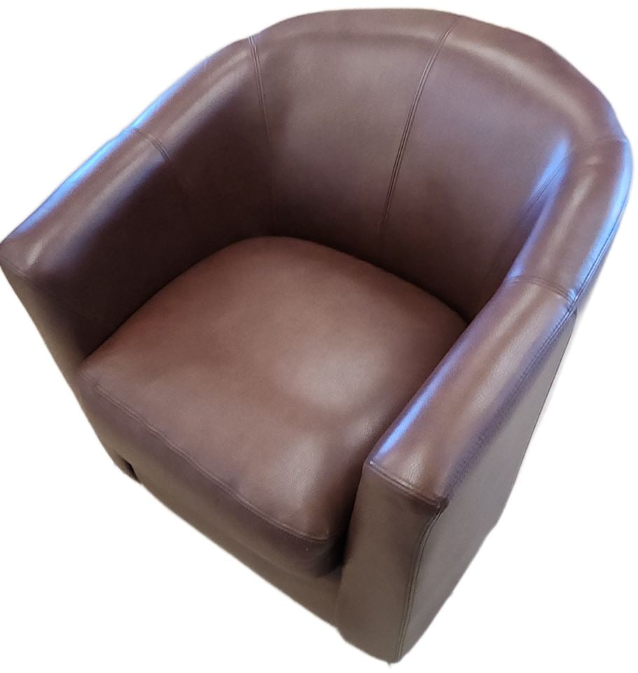 Vintage Luxury Rapallo Genuine Leather Swivel Side Chair.. perfect for most any decor. (1 of 4)