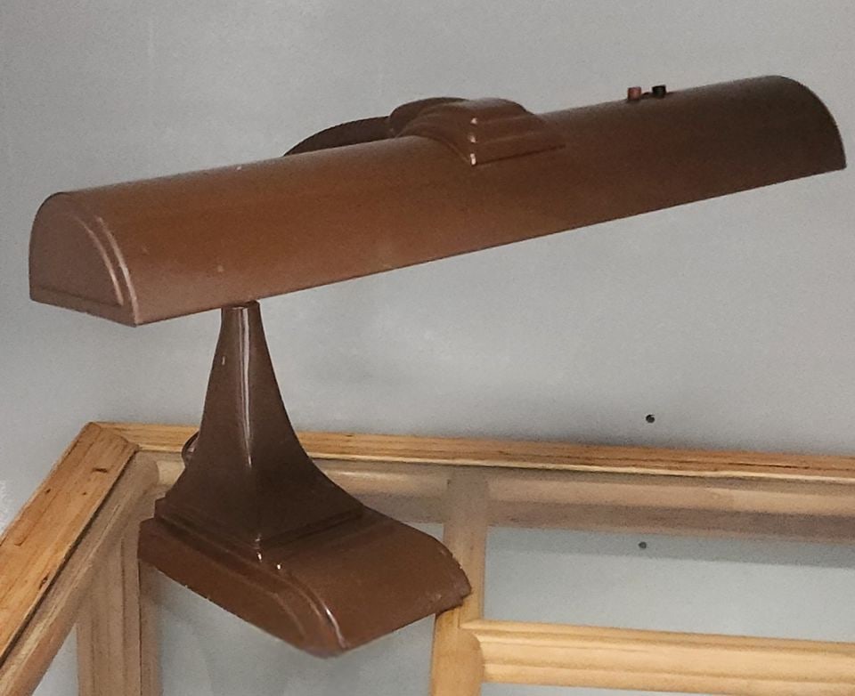 Iconic Deco-Style mid-century modern fluorescent metal "Bankers Desk Lamp" by Art Specialty Company (1 of 6)