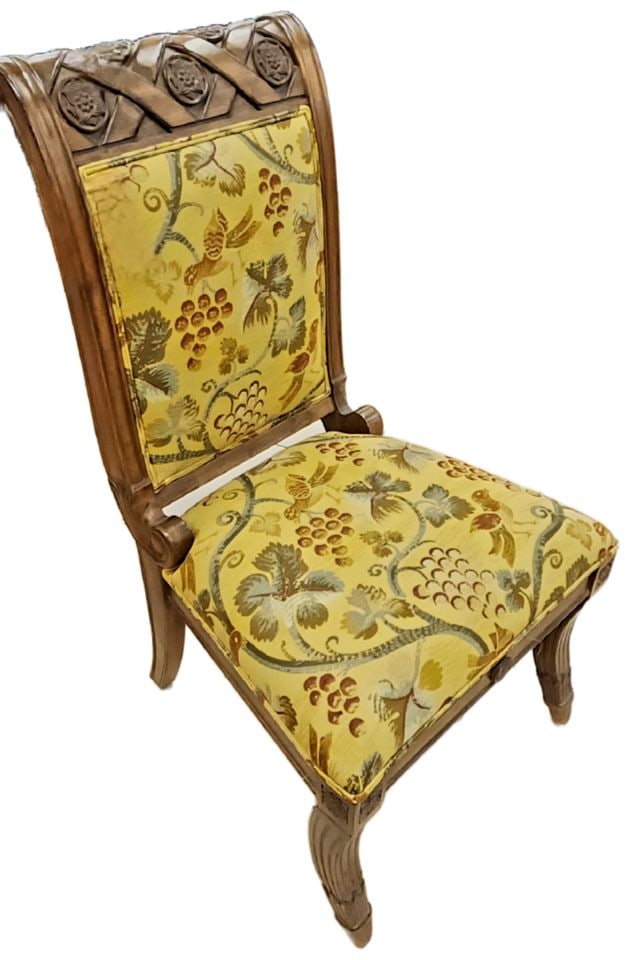 Pair of elegant antique Victorian era Eastlake-Style upholstered side chairs - 3