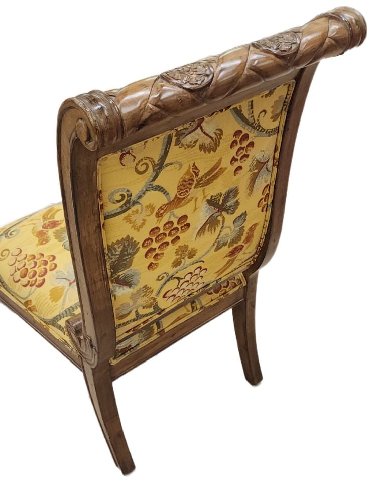 Pair of elegant antique Victorian era Eastlake-Style upholstered side chairs - 4