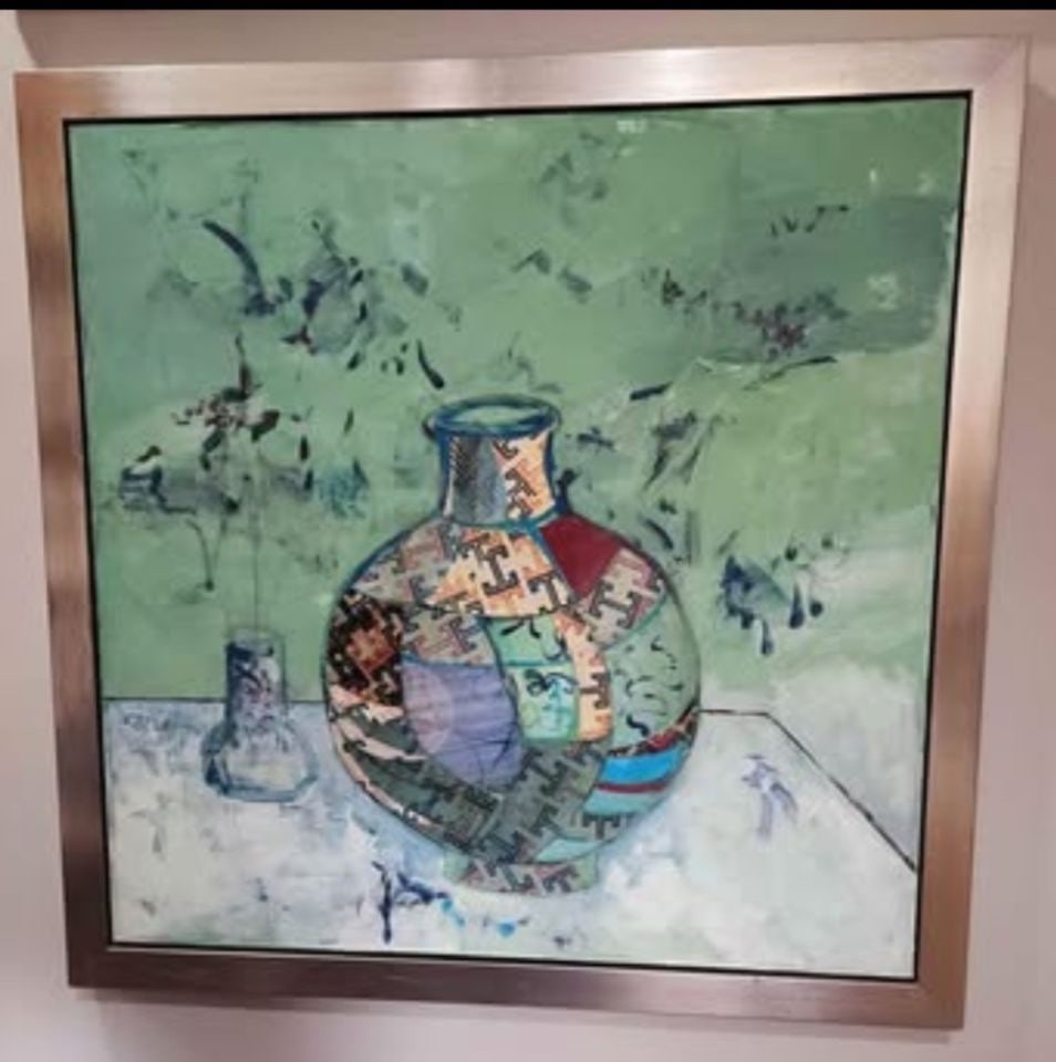 Vessel of Splendor Beatricia Sagar 2010. Incredible 36x36 post modern still life abstract mixed - 2