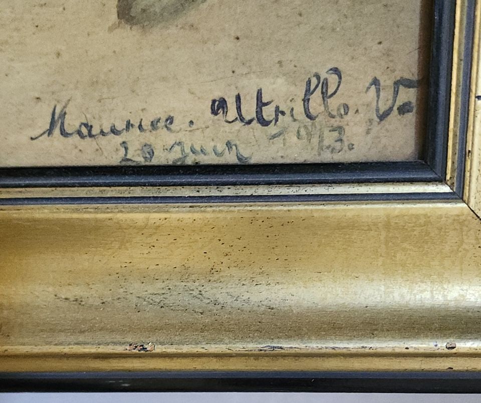 Vintage signed lithograph depicting what appears to be a European Village. - 3