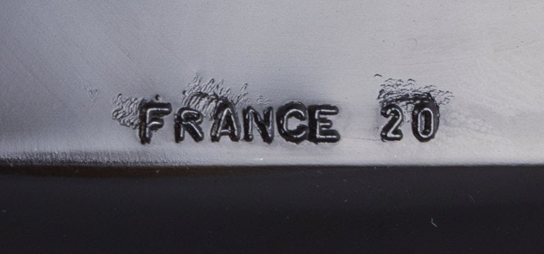 Arcoroc, France. A set of six octagonal plates in black porcelain. - 7