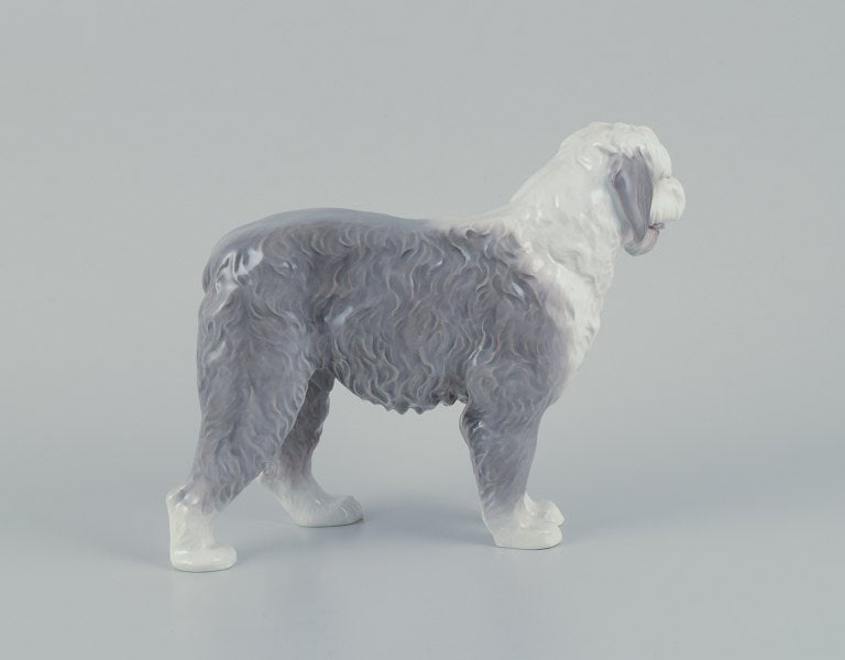 Bing & Grøndahl, rare porcelain figurine of an English Sheepdog. - 2