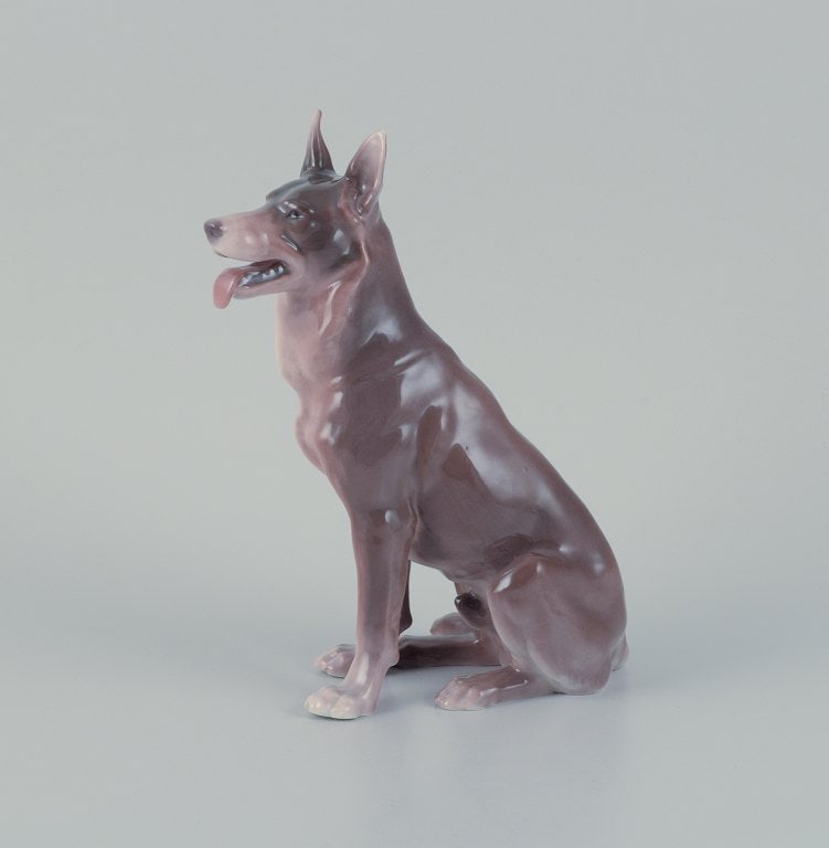 Bing & Grøndahl, porcelain figurine of a standing German Shepherd. (1 of 7)