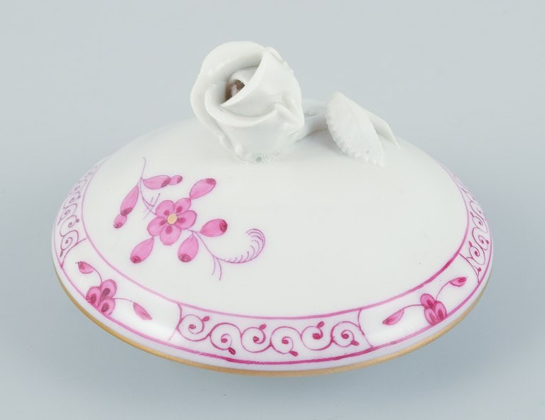 Meissen, Germany, Pink Indian. Porcelain mocha (demitasse) pot. Hand-painted. - 7