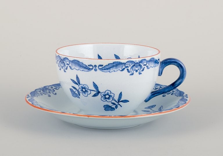 Nils Emil Lundström for Rörstrand, Sweden, set of six "Ostindia" coffee cups and saucers - 2