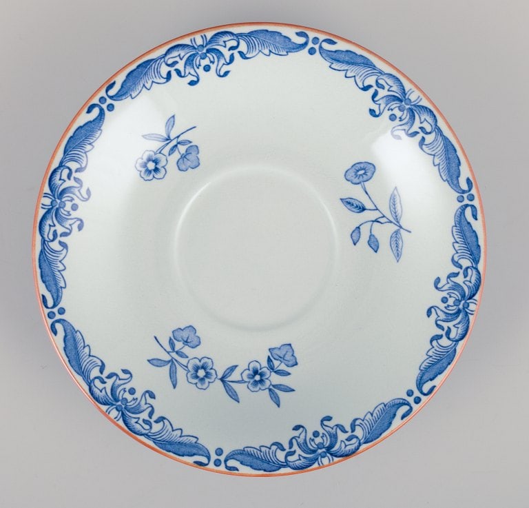 Nils Emil Lundström for Rörstrand, Sweden, set of six "Ostindia" coffee cups and saucers - 6