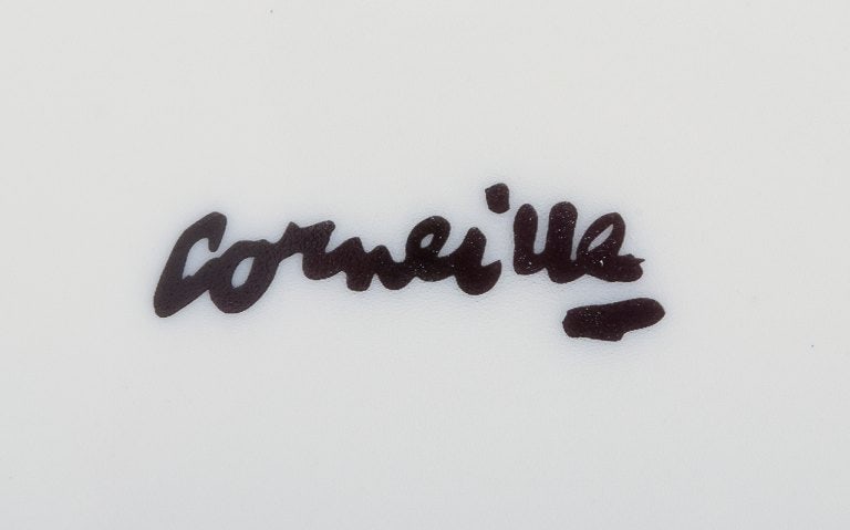 Corneille (Guillaume Cornelis van Beverloo), Dutch CoBrA artist (1922-2010). Coffee cup, plate, and - 8