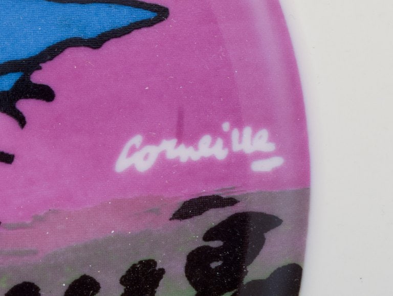 Corneille (Guillaume Cornelis van Beverloo), Dutch CoBrA artist (1922-2010). Coffee cup, plate, and - 7