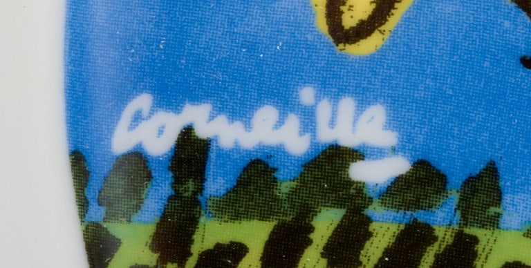 Corneille (Guillaume Cornelis van Beverloo), Dutch CoBrA artist (1922-2010). Coffee cup, plate, and - 7