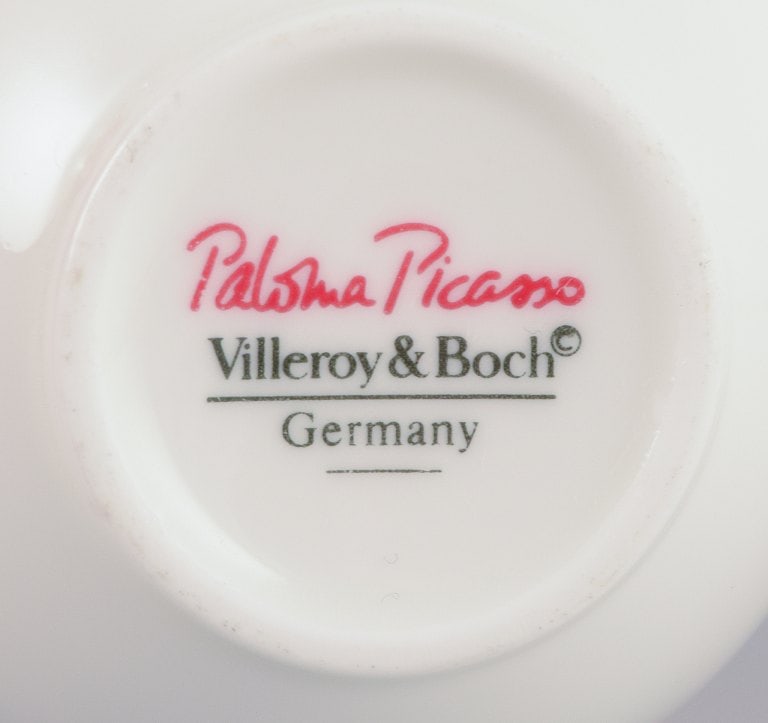 Paloma Picasso for Villeroy & Boch, Germany. A set of seven coffee cups with saucers from the "My - 4