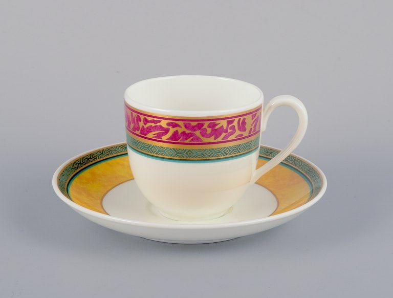 Paloma Picasso for Villeroy & Boch, Germany. A set of six coffee cups with saucers from the "My Way" - 2