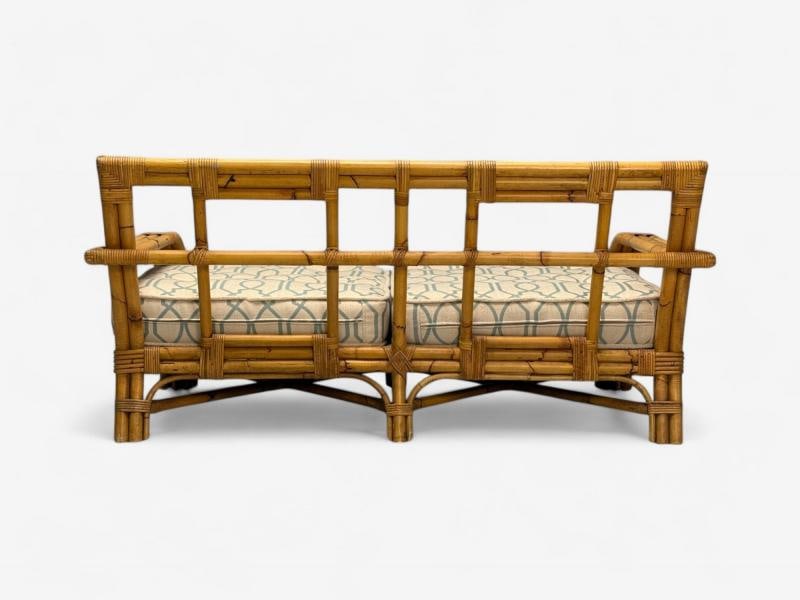 Bielecky Brothers, Modern Two Seater Sofa, Settee, Cane, Bamboo, USA, 21st C. - 11