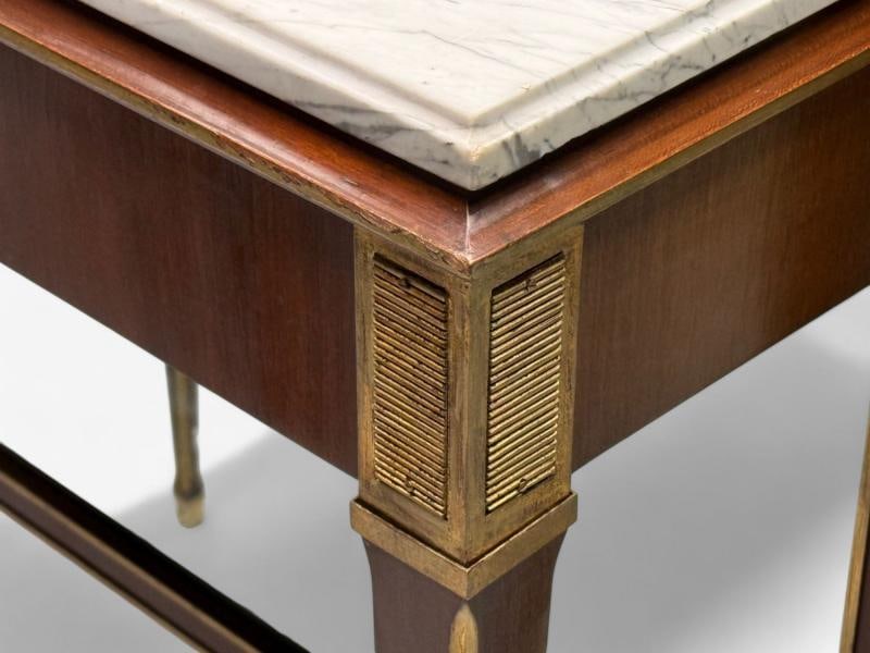 Maison Jansen, Hollywood Regency, Vanity Mirror, Mahogany, Glass, France, 1940s - 7