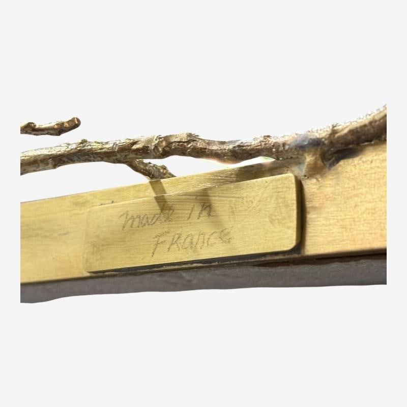 Modern Trapezoidal Bronze Wall Mirrors, Branch and Leaf Motif, France, 21st C. - 11