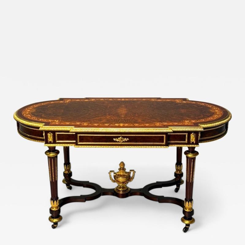 Napoleon III, Desk, Center Table, Bronze, Inlaid Tortoise, France, 19th Century (1 of 12)