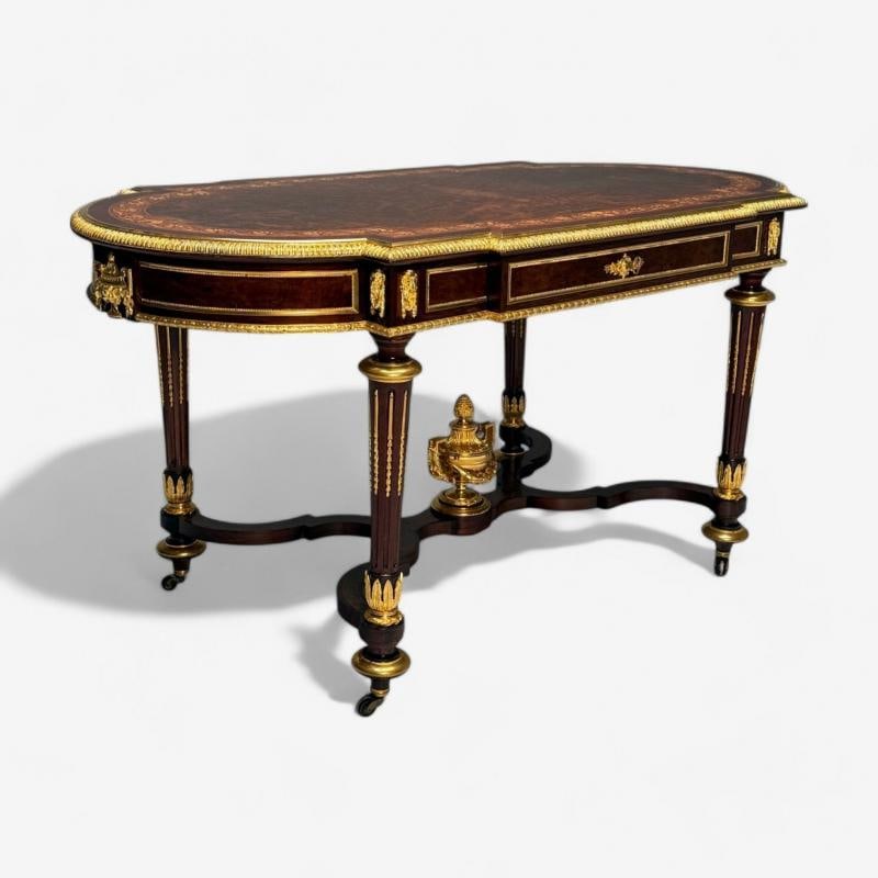 Napoleon III, Desk, Center Table, Bronze, Inlaid Tortoise, France, 19th Century - 3