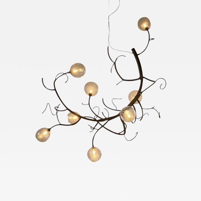 Christopher Poehlmann, Massive Modern Sculptural Branch Chandelier, Blown Glass (1 of 8)