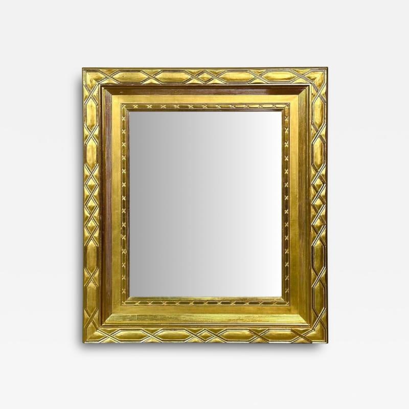 Hollywood Regency, Rectangular Wall Mirror, Carved Giltwood, Water Gilt, 21st C. (1 of 6)