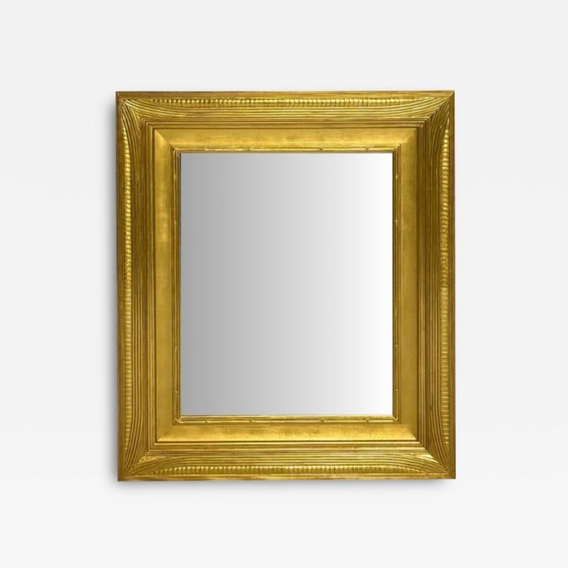 Hollywood Regency, Custom Giltwood Mirror, Water Gilt, Glass, USA, 21st C. (1 of 7)