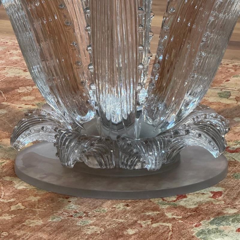 Lalique, Modern Cactus Center Table, Clear Crystal, 72" Glass, France, 1984 - 6