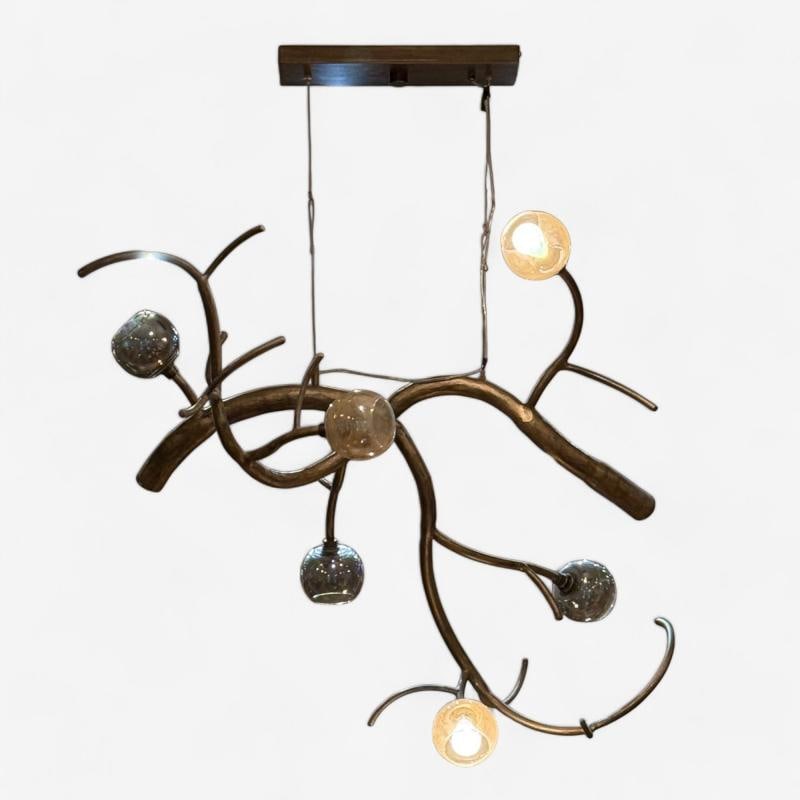 Christopher Poehlmann, Modern Sculptural Branch Chandelier, Mirrored Glass - 7