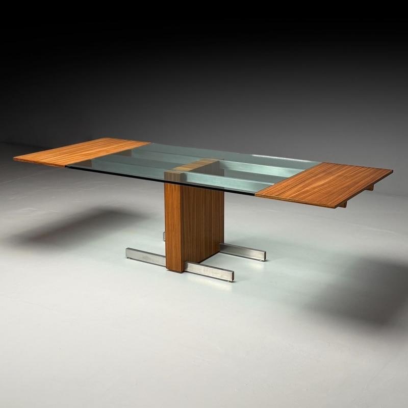 Vladimir Kagan, Mid-Century Modern, Dining Table, Zebrawood, Glass, USA, 1967 - 2