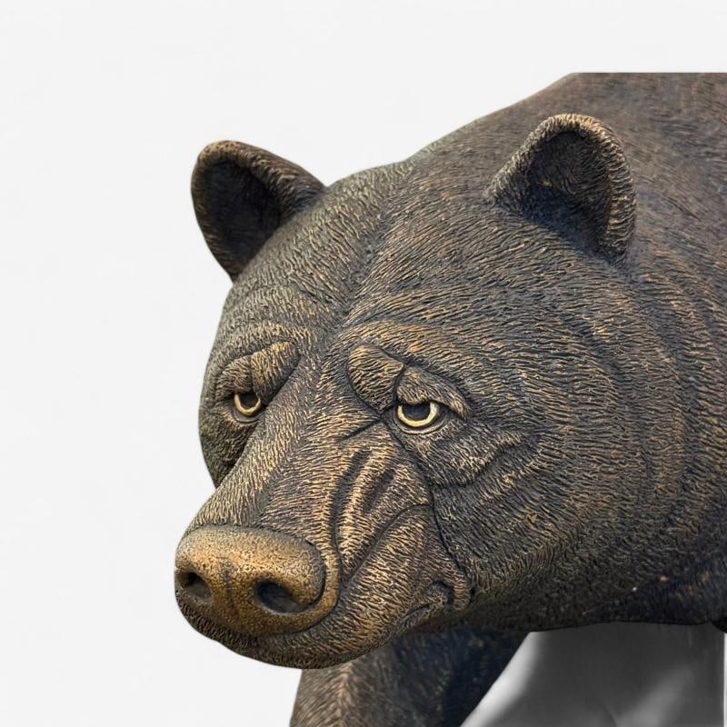 Modern American Bear Sculpture, Hot Cast Bronze, American, 21st C. - 6