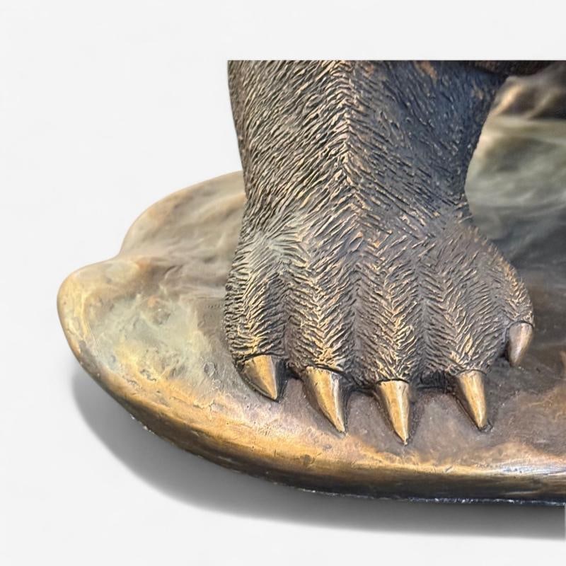 Modern American Bear Sculpture, Hot Cast Bronze, American, 21st C. - 7