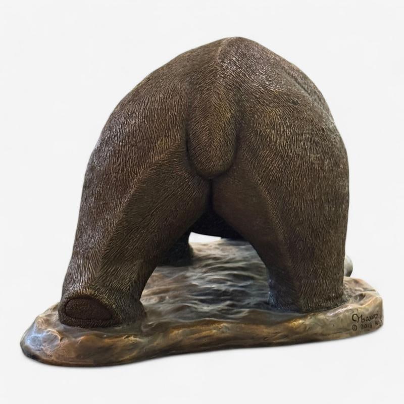 Modern American Bear Sculpture, Hot Cast Bronze, American, 21st C. - 8